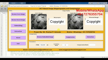 Matlab Code for DCT Based Image Steganography & Compression Full Source Code