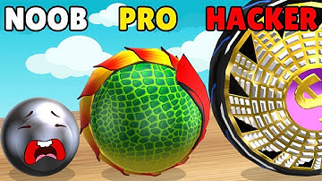 Noob vs Pro vs Hacker in Game Going Balls