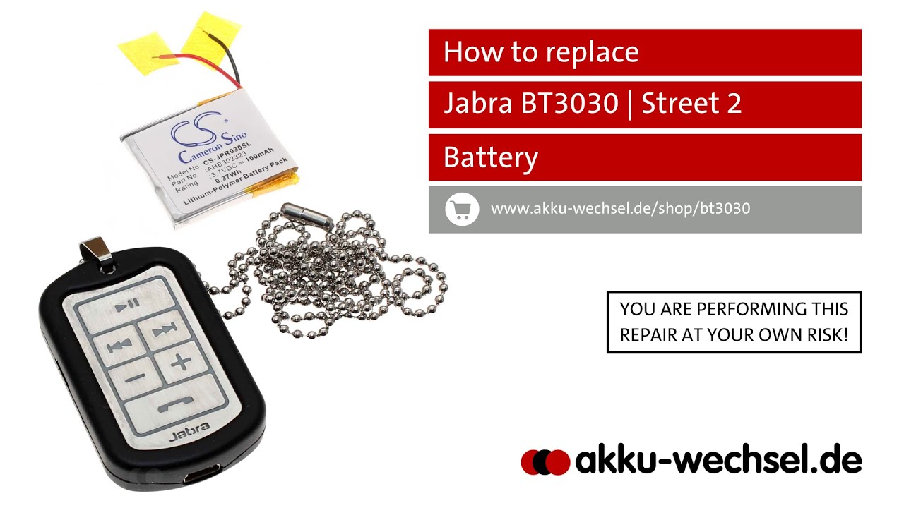 Batterie Li-Polymer Pour JABRA BT3030 Street2 – 100mAh – AHB302323 – NEUVE