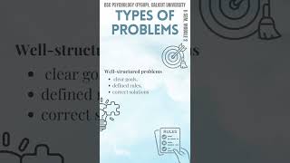 Types of Problem | Problem Solving Psychology Module Revision | FYUGP Semester 2 BSc Psychology