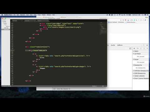 Make a Google search engine clone JavaScript PHP and MySQL : // Styling the search type tabs