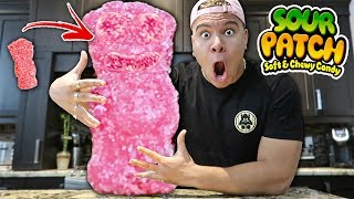 DIY GIANT SOUR PAṪCH KID!! How to Make DIY Edible GIANT GUMMY FOOD! (WORLD RECORD CANDY)
