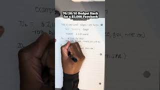 70-20-10 Budget | $3000 per month #budgeting #budget #daveramsey #financialfreedom #moneymanagement