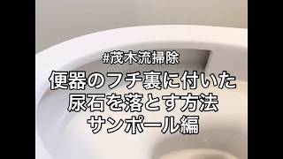 【トイレ掃除】便器のフチ裏に付いた尿石。落とす方法 サンポール編【茂木流掃除】