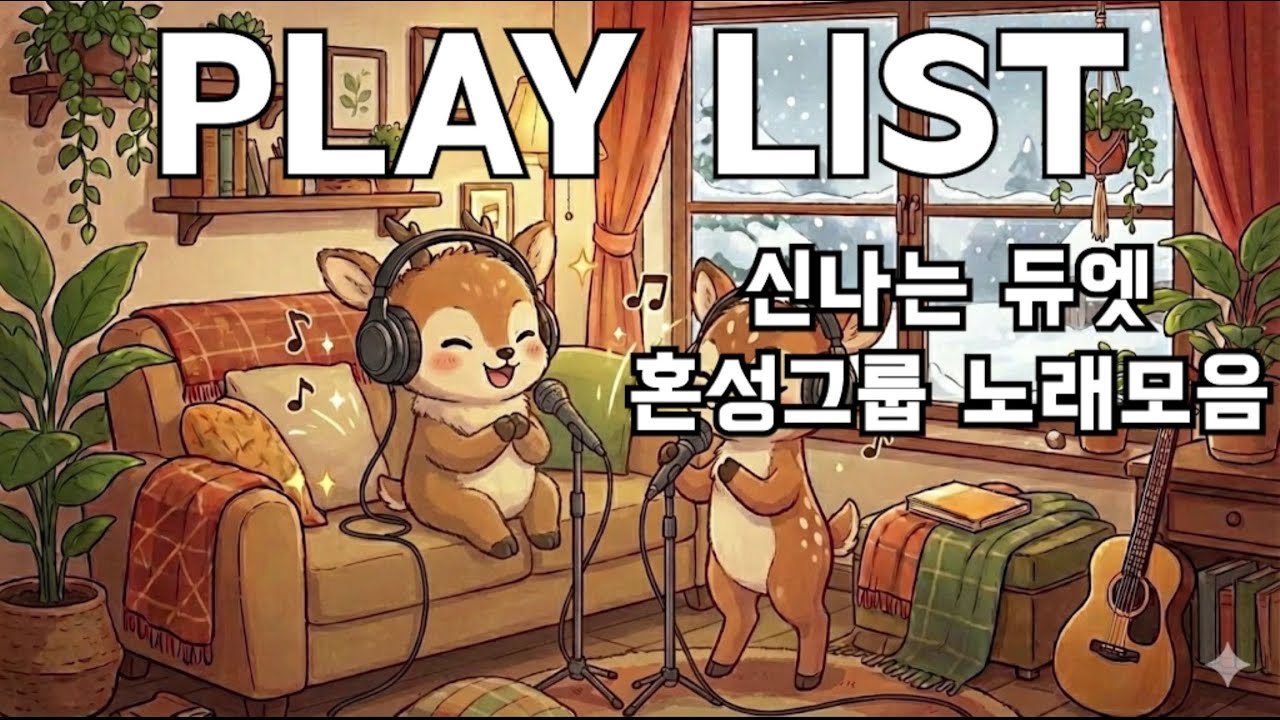 🎧 𝗽𝗹𝗮𝘆𝗹𝗶𝘀𝘁 “틀어놓으면 둠칫둠칫 신나는 듀엣&혼성그룹 노래모음 힐링(20곡수록, 1시간)