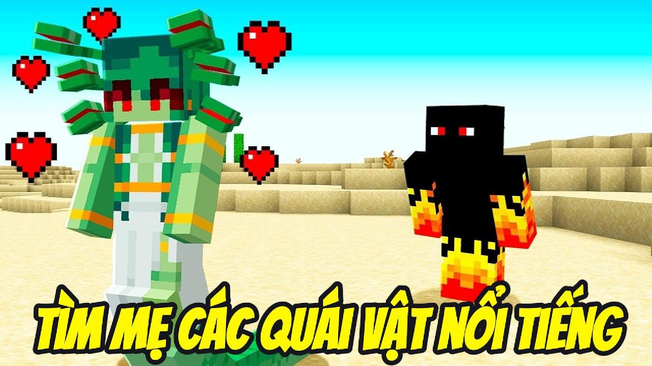 Thử Thách TÌM MẸ CỦA CÁC QUÁI VẬT NỔI TIẾNG ĐỂ GIẢI CỨU BẠN GÁI Trong Minecraft Bất Ổn🤣