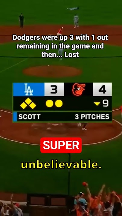 Dodgers were up 3 & 1 out from Yamamoto getting a no-hitter ... and then they lost #baseball - YouTube