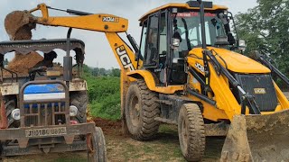Jcb 3dx Excavator Backhoe Machine Mahindra Sonalika New Eicher Tractor Over LoadingTrolley Truck…