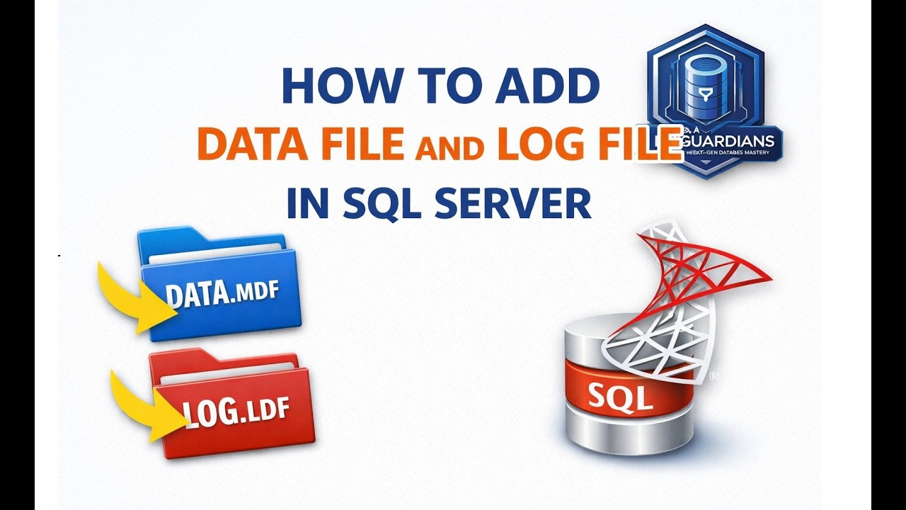 How to Add Data File & Log File in Database (Step-by-Step Guide) - YouTube