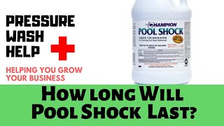 How Long Will Sodium Hypochlorite "SH" Bleach Last? |Pressure Wash Help Details