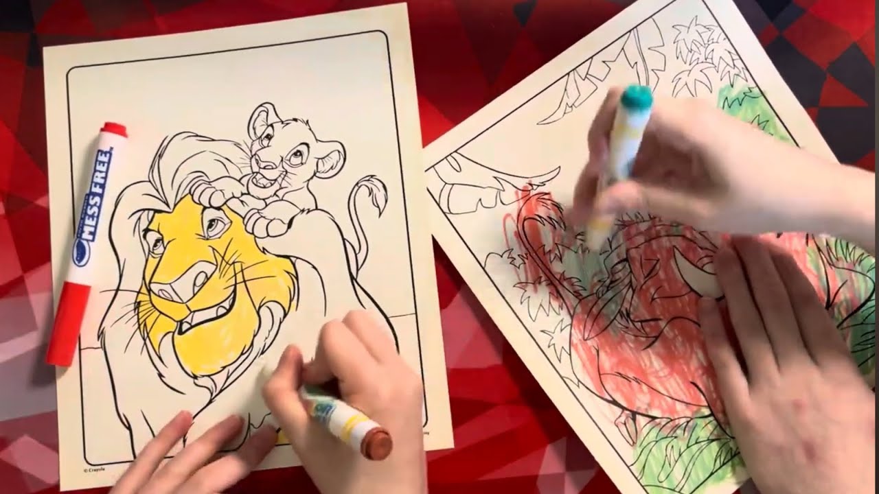 The LION KING Mess Free Coloring Pages!! 🦁 👑 - YouTube
