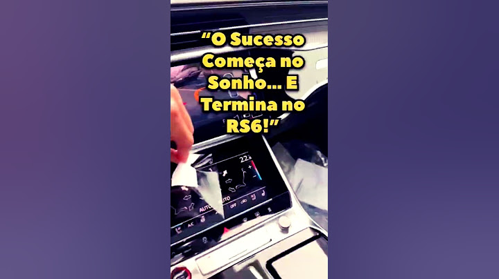 " O SUCESSO COMEÇA NO SONHO....E TERMINA NO RS6!"