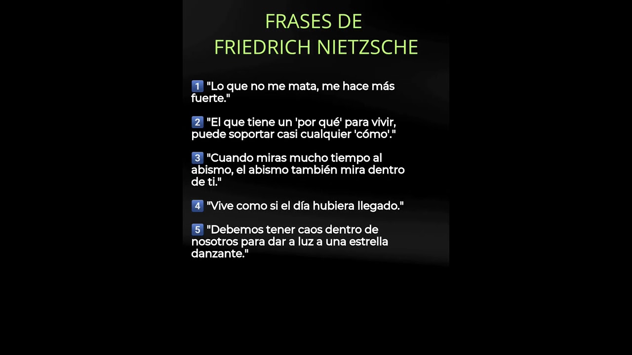 ⚡ 5 FRASES DE NIETZSCHE SOBRE LA VOLUNTAD Y EL PODER 