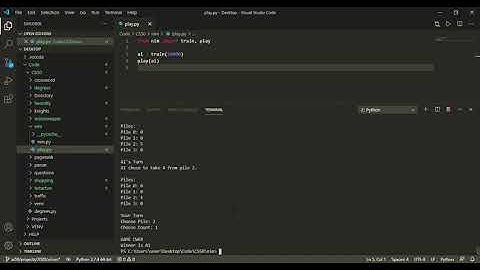 CS50ai Project-4 Part-B : Nim
