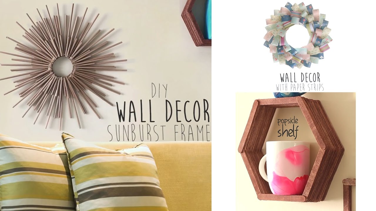 3 Easy Wall Decor - YouTube