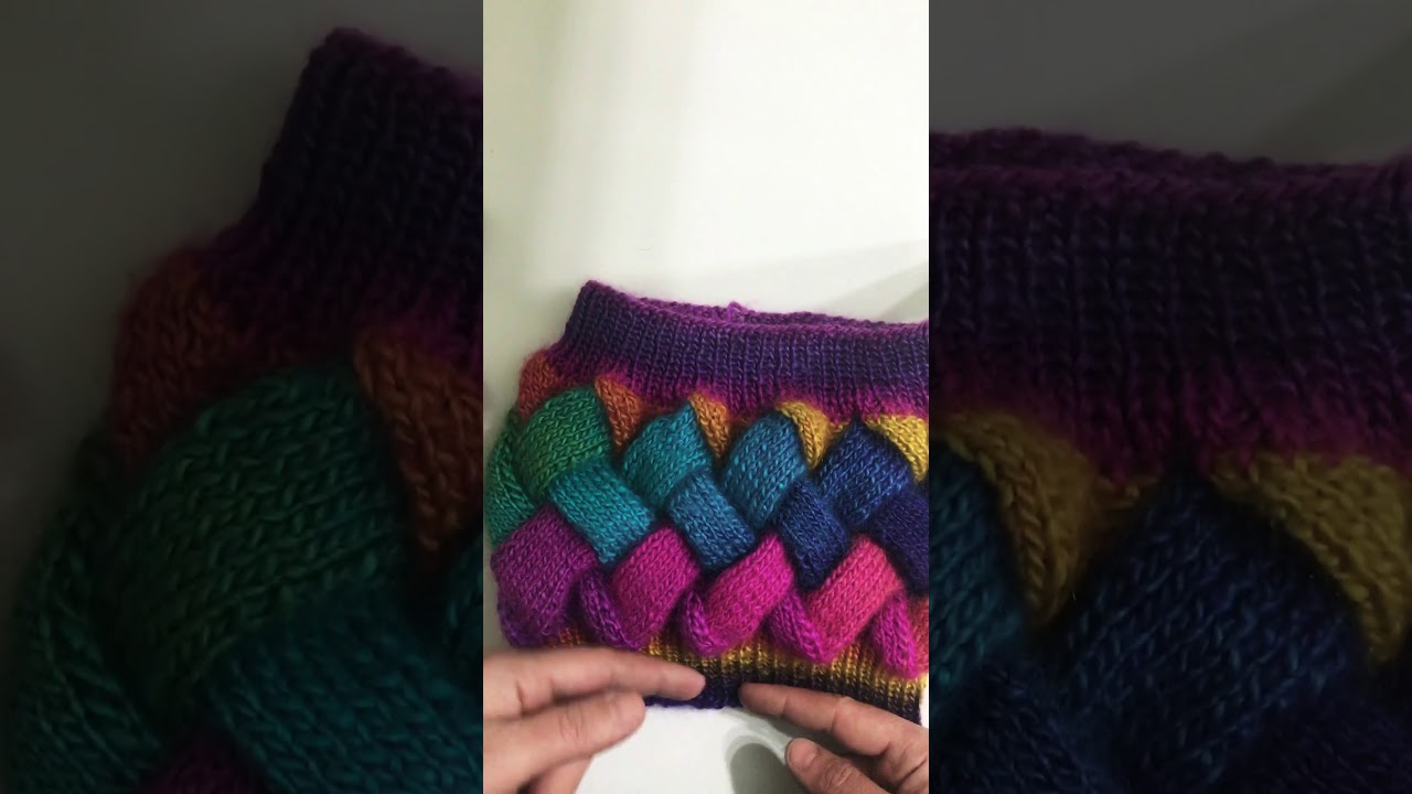 Entrelac boyunluk yapımı