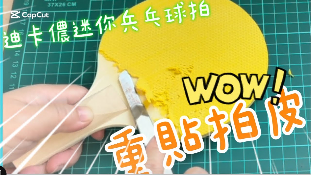 迪卡儂迷你兵乓球成品拍FR100重貼拍皮 