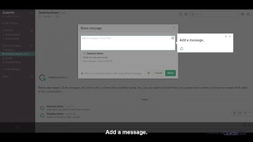 How to Share a Message in Slack @SlackHQ ‏