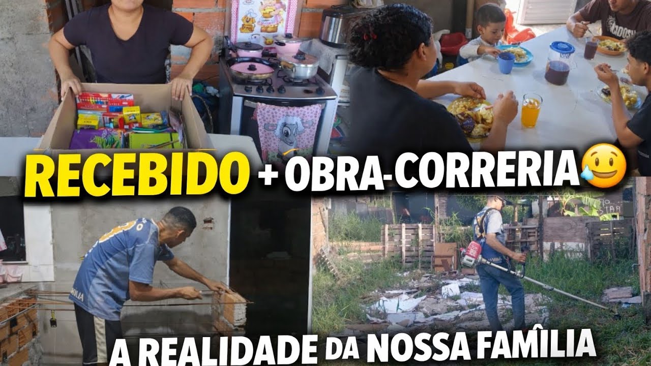 BUSQUEI UM MEGA RECEBIDO NOS CORREIOS😭📦 E OLHA O QUE ACONTECEU DEPOIS…OBRA, ALMOÇO E MUITA CORRERIA!