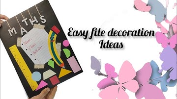 Project file decoration idea. Math Practical file, notebook, scrapbook decoration idea. #decoration