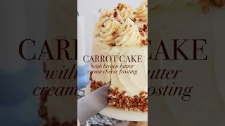 The key to elevating a carrot cake: brown butter cream cheese frosting! #brownbutter #carrotcake
