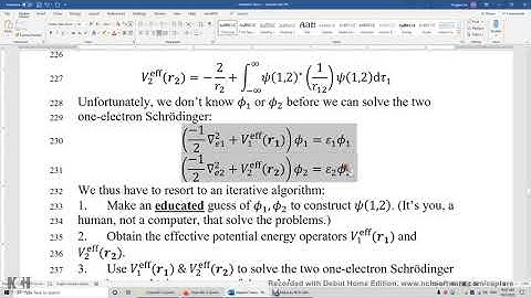 21 5 HF Self-Consistent Field Method
