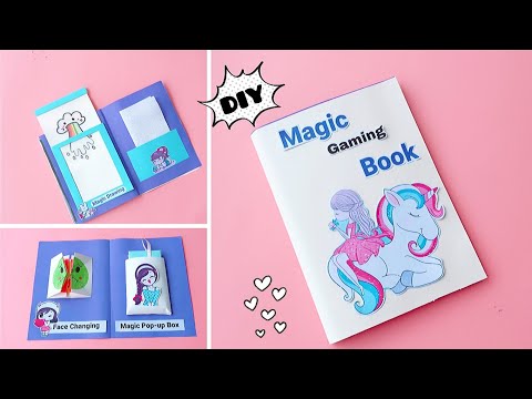 5 Easy Paper Magic in a book / DIY Gaming Book Part-4 / How to make paper Games