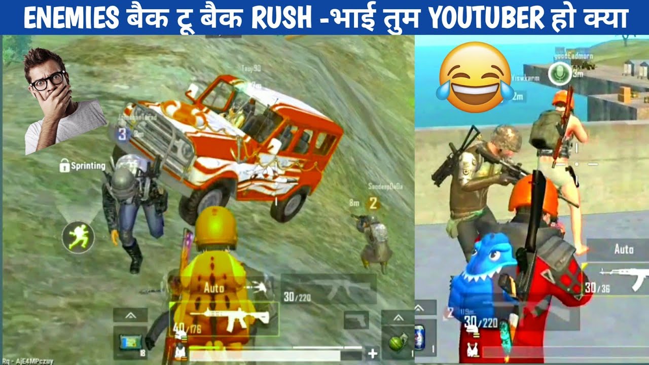 ENEMIES BACK TO BACK RUSH IN STADIUM Comedy|pubg lite video online gameplay MOMENTS BY CARTOON FREAK