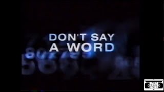 Don't Say A Word Trailer / Commercial - 2001