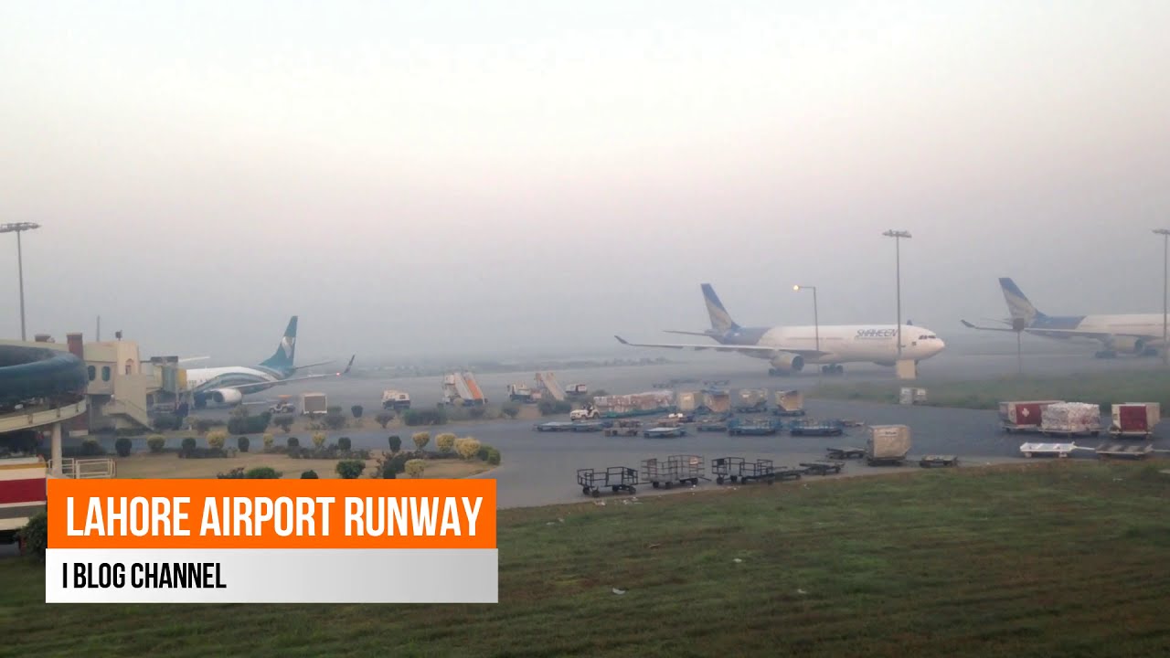 Lahore Airport Inside and Runway Video