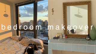 MOVING VLOG #1 | tiny bedroom makeover, diy tile table