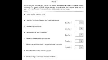 Listening B2, FCE 1 (2015), Test 4, Part 3