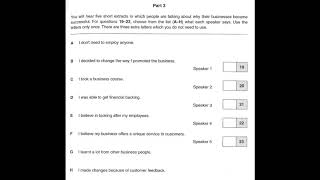 Listening B2, FCE 1 (2015), Test 4, Part 3