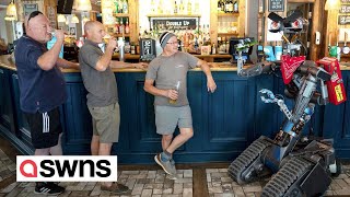 Dad builds own £20k Short Circuit robot Johnny 5 - and even takes him to the pub | SWNS