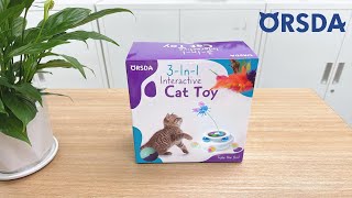 ORSDA 3-in-1 Interactive Cat Toy Unboxing & Operating Instructions (New Version) Net Worth