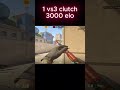 1vs3 clutch on mirage #3000elo #counterstrike #cs2 #mirage