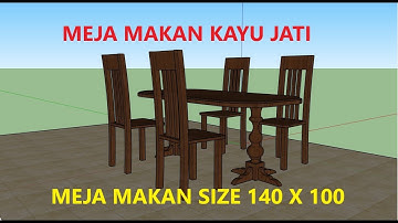 tutorial SKETCHUP  membuat MEJA MAKAN