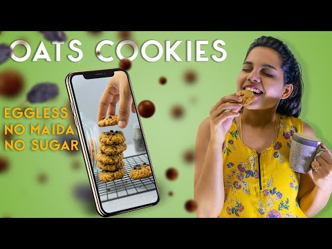 eggless-oats-cookies-recipe-|-oatmeal-raisin-cookies-|-oats-cookies-without-oven-|oat-cookies-recipe