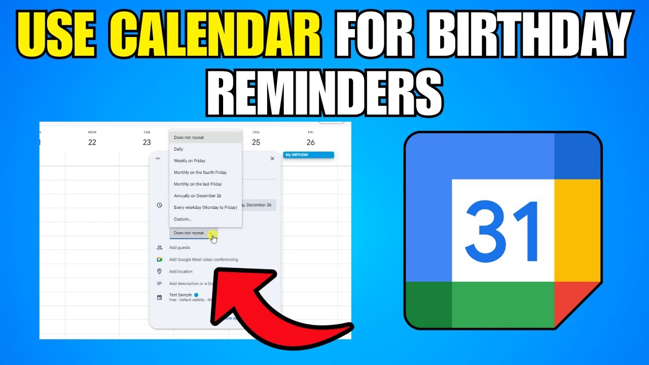 How To Use Google Calendar For Birthday Reminders (Step By Step Guide ...