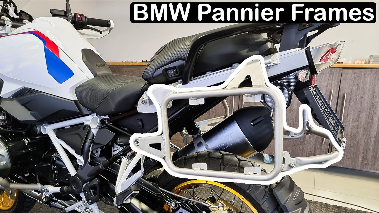 BMW R1250 Stainless Steel Pannier Frame - YouTube