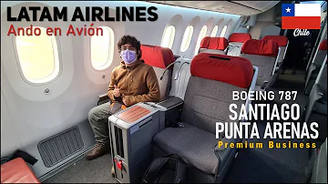 Flight SANTIAGO PUNTA ARENAS, LATAM Airlines PREMIUM Business | Boeing 787 Dreamliner CC-BGM