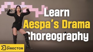 Learn Aespa&#39;s Drama challenge choreography in 18mins!