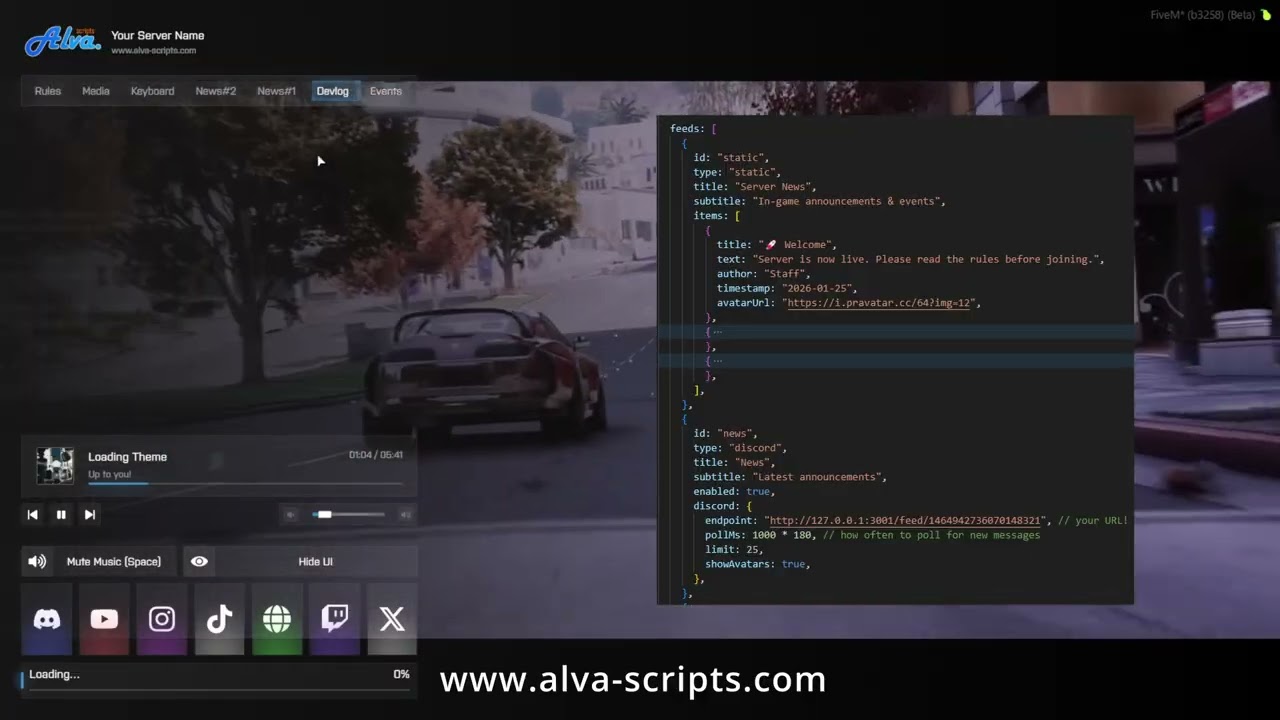 Loadingscreen Script for FiveM [Paid]