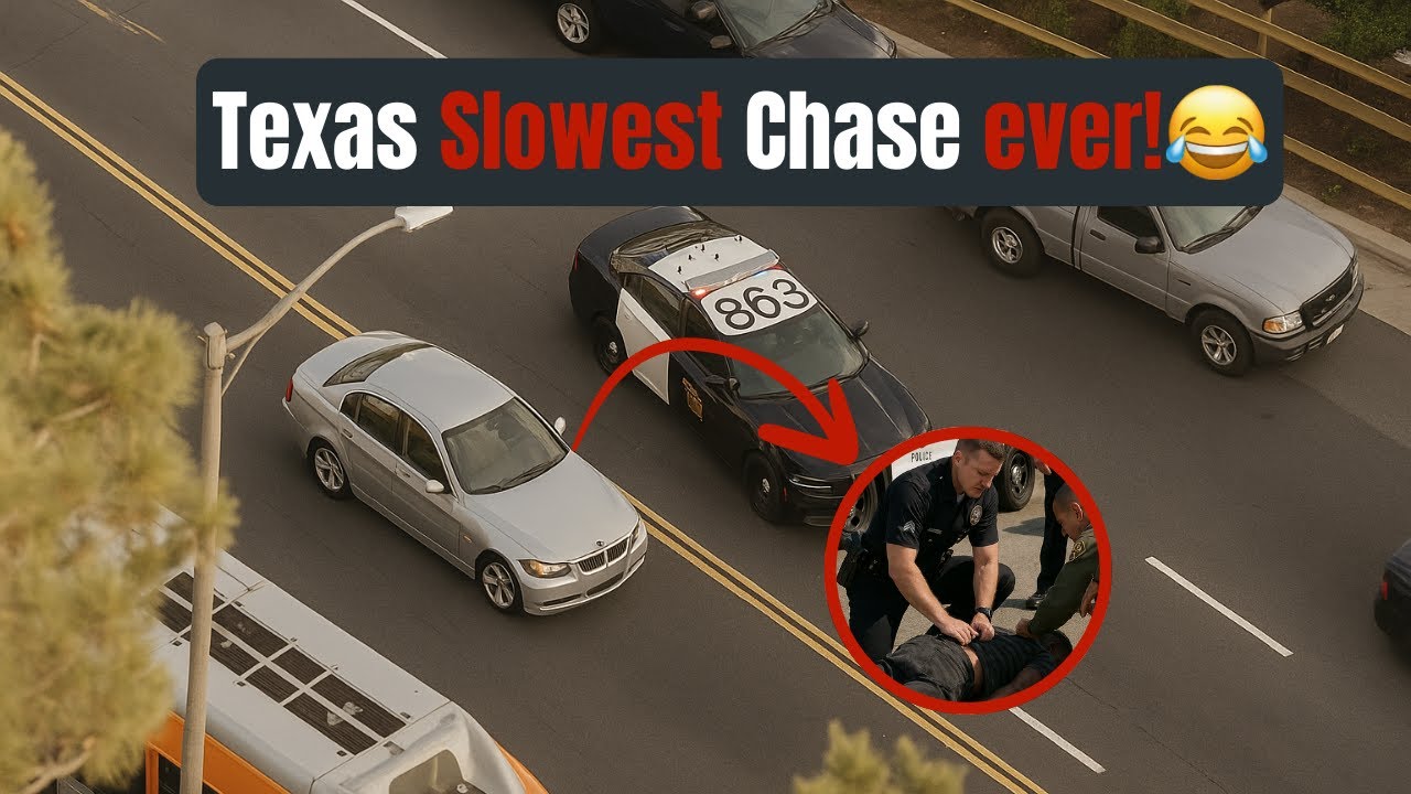 Police chase sedan at 60 MPH on Katy Freeway, Houston - YouTube