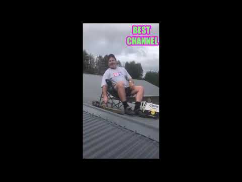 When he told his wife and mother in law that went to repair the roof