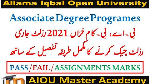AIOU B.A, B Com & Associate Degree Programs Autumn 2021 Result || How to check Result in Detail