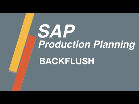 Video: Care este semnificația backflush în SAP?