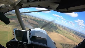 Approach and landing at Deenethorpe Airfield in a C42 microlight