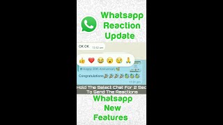 Whatsapp Reaction Update ? | How to React on Whatsapp Message ? | Whatsapp New Features Update.