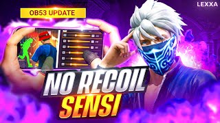 NO RECOIL SENSI + SETTINGS ☠️ AUTO HEADSHOTS 2GB,4GB,6GB,8GB,12GB 💀 BEST SENSITIVITY OB53 ☠️🔥
